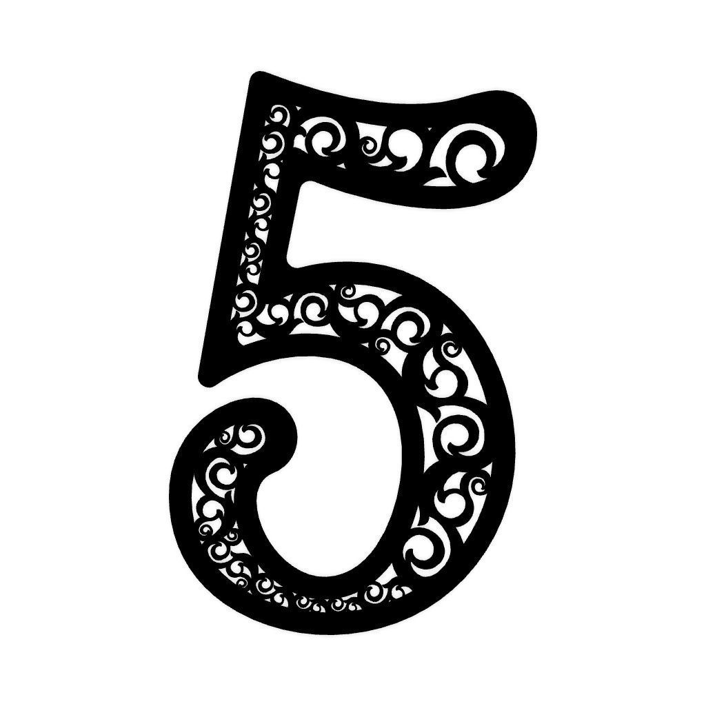 Numeric Art 2D Number 3D print model_7