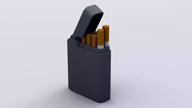 Cigarette and lighter box 3D print model