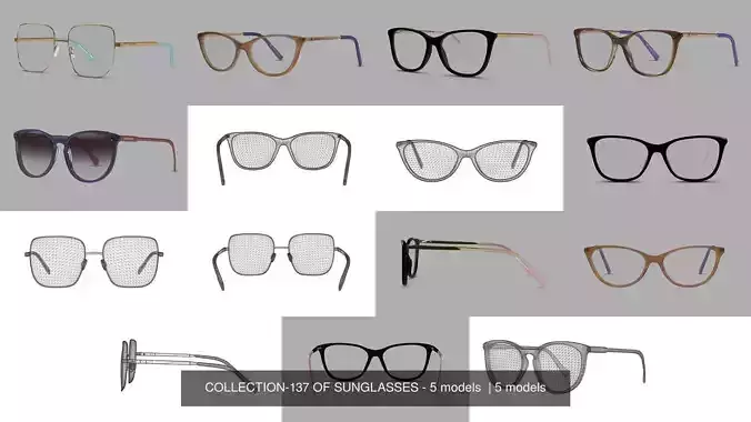 COLLECTION-137 OF SUNGLASSES - 5 models 