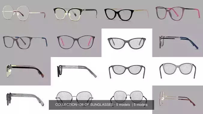 COLLECTION-138 OF SUNGLASSES - 5 models 