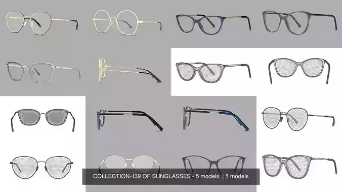 COLLECTION-139 OF SUNGLASSES - 5 models 
