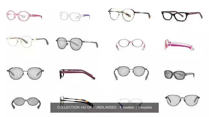 COLLECTION-142 OF SUNGLASSES - 5 models  