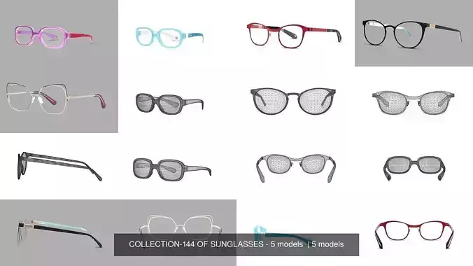 COLLECTION-144 OF SUNGLASSES - 5 models  