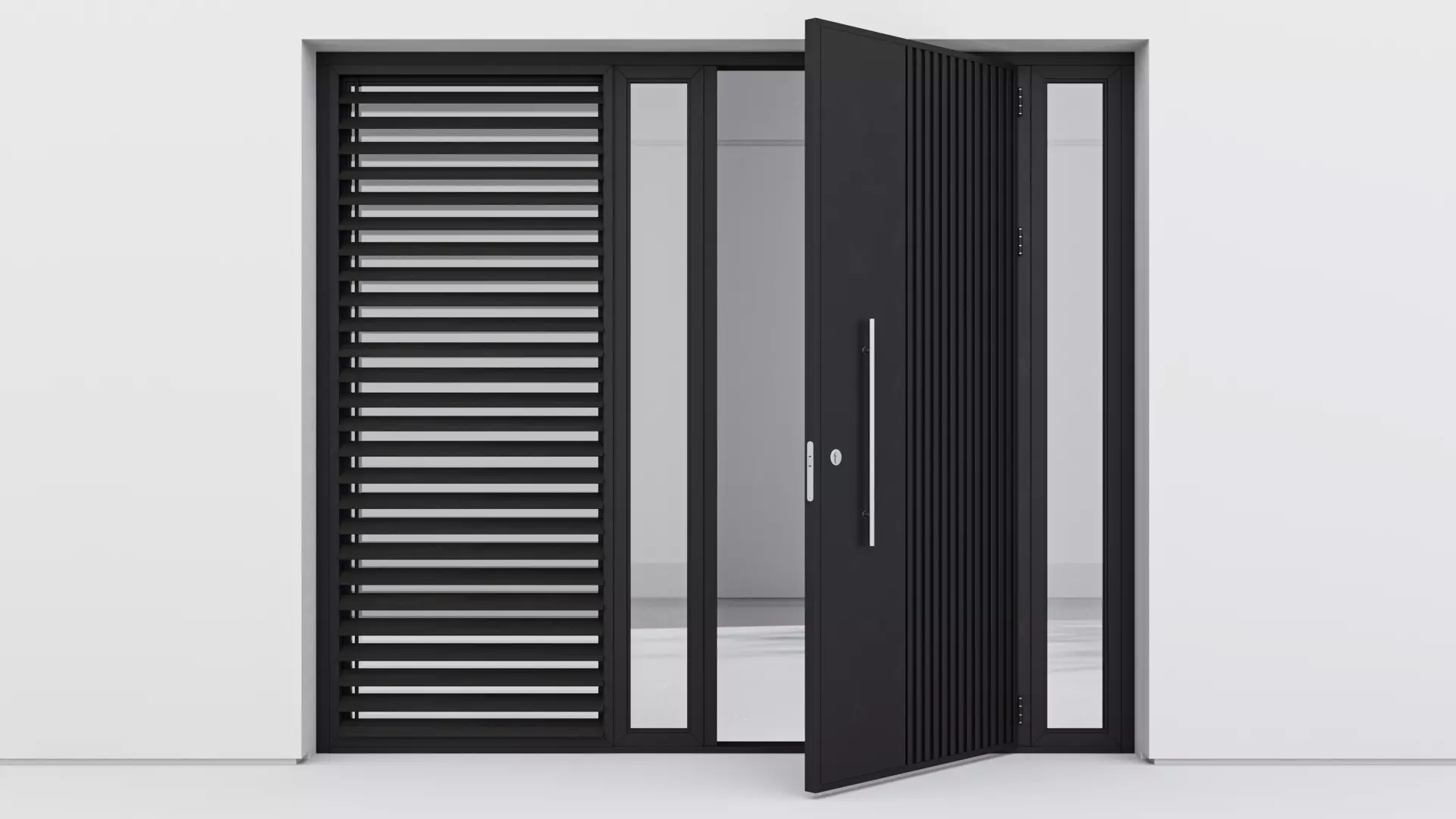 Aluminium door 71 3D model_0