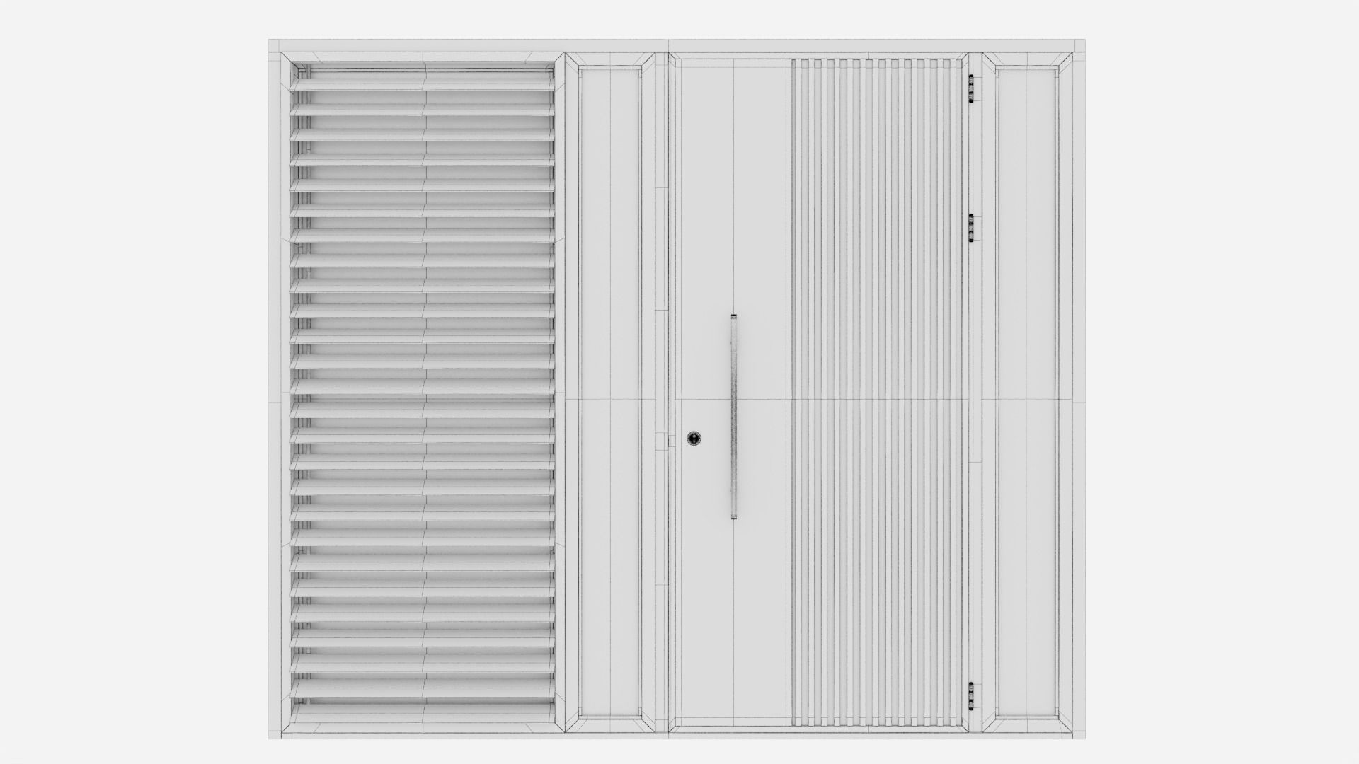 Aluminium door 71 3D model_5