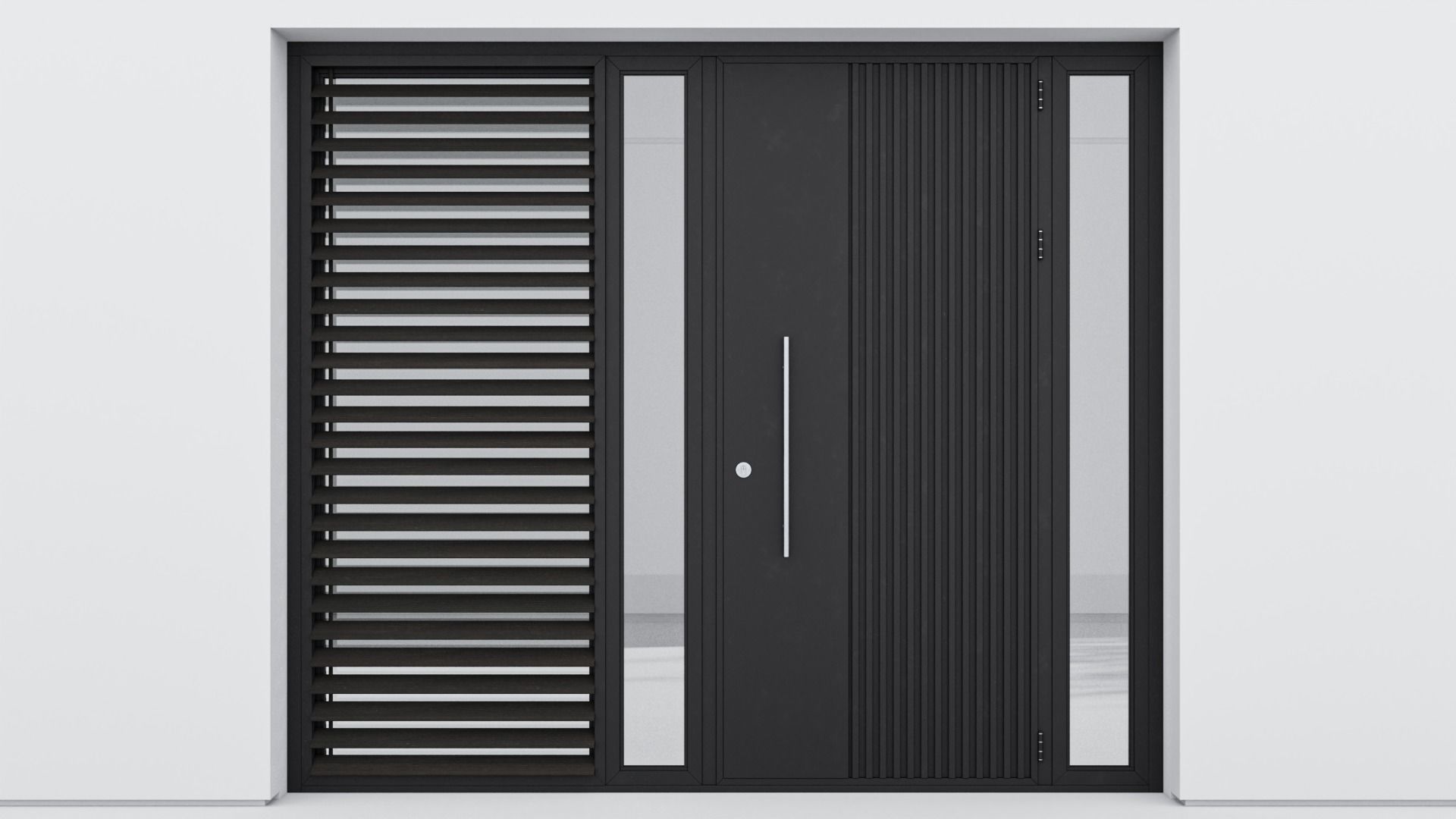 Aluminium door 71 3D model_1