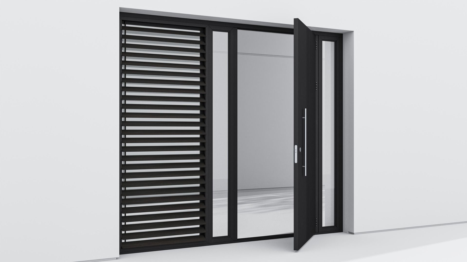 Aluminium door 71 3D model_3