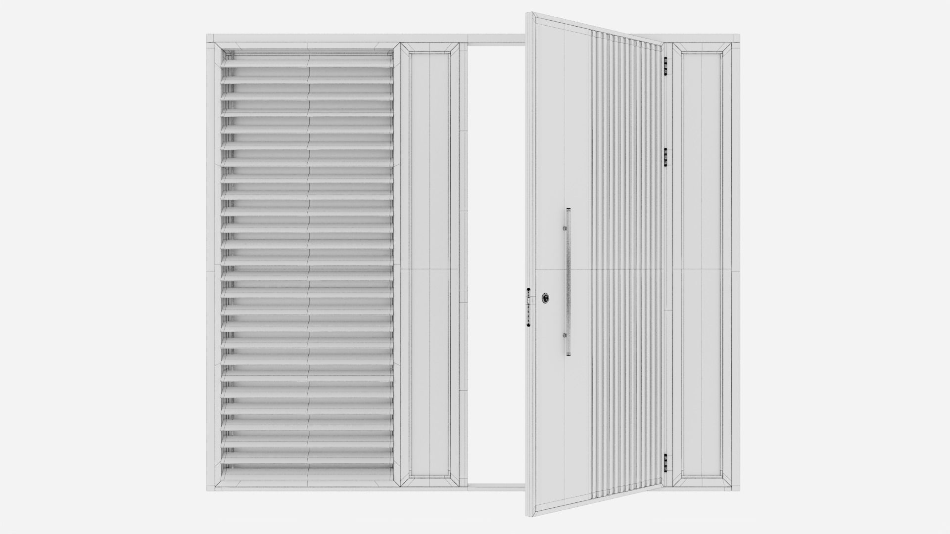 Aluminium door 71 3D model_6