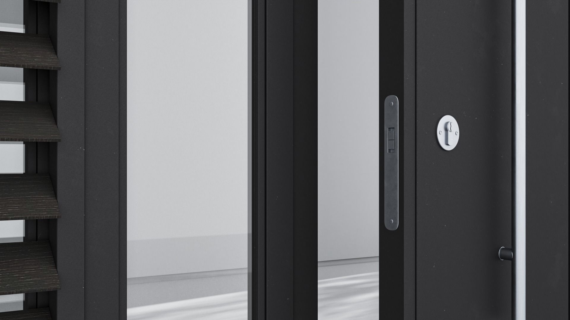 Aluminium door 71 3D model_4