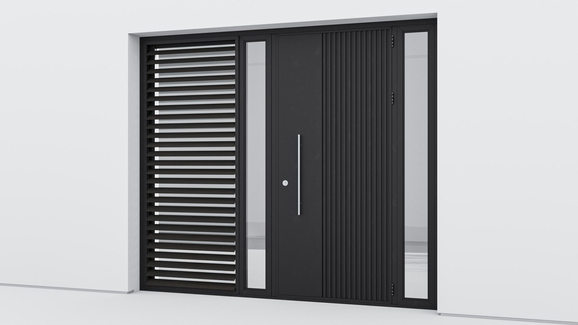 Aluminium door 71 3D model_2