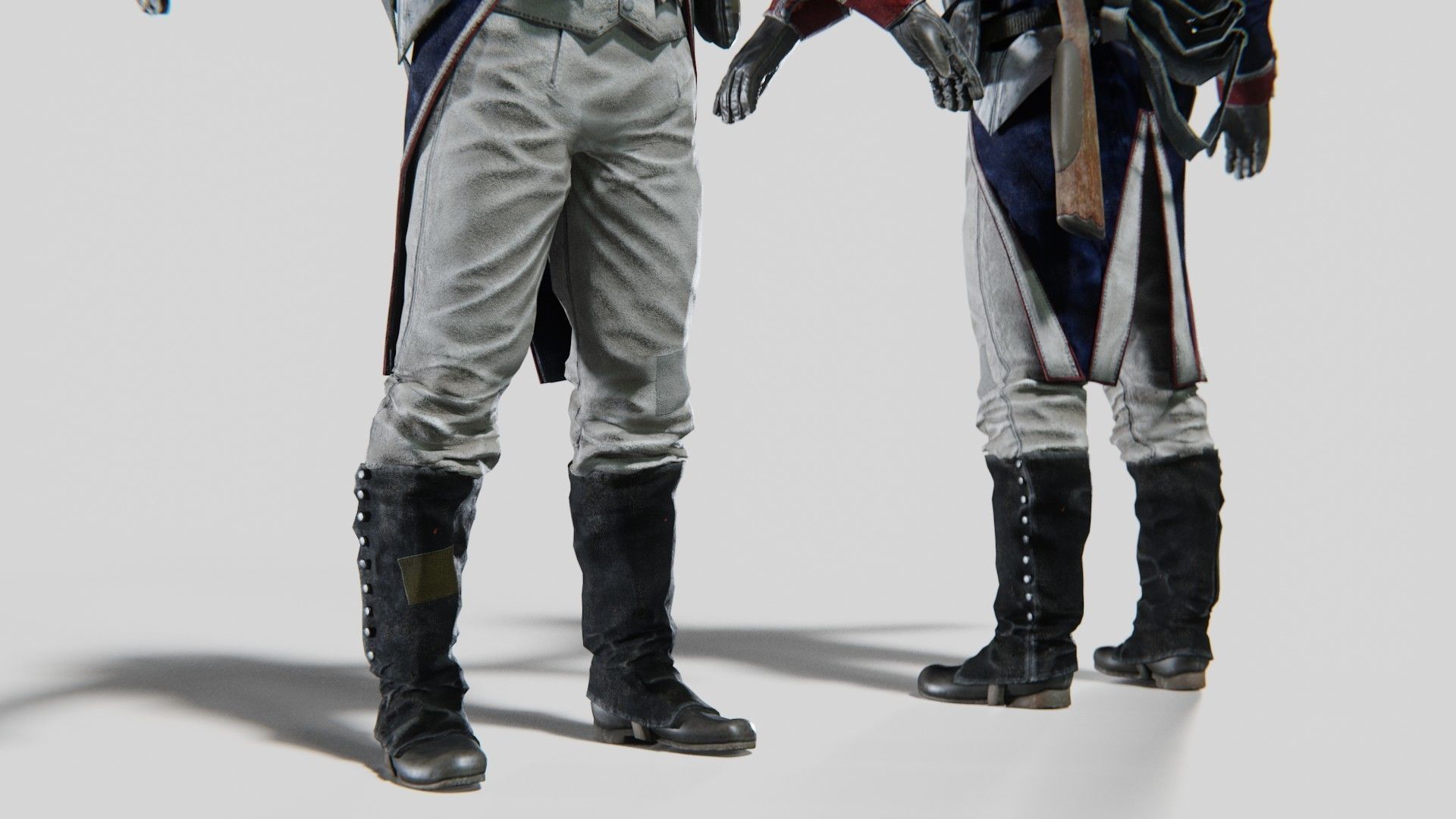 Soldier Napoleon Infantry Rigged Low-poly 3D model_10