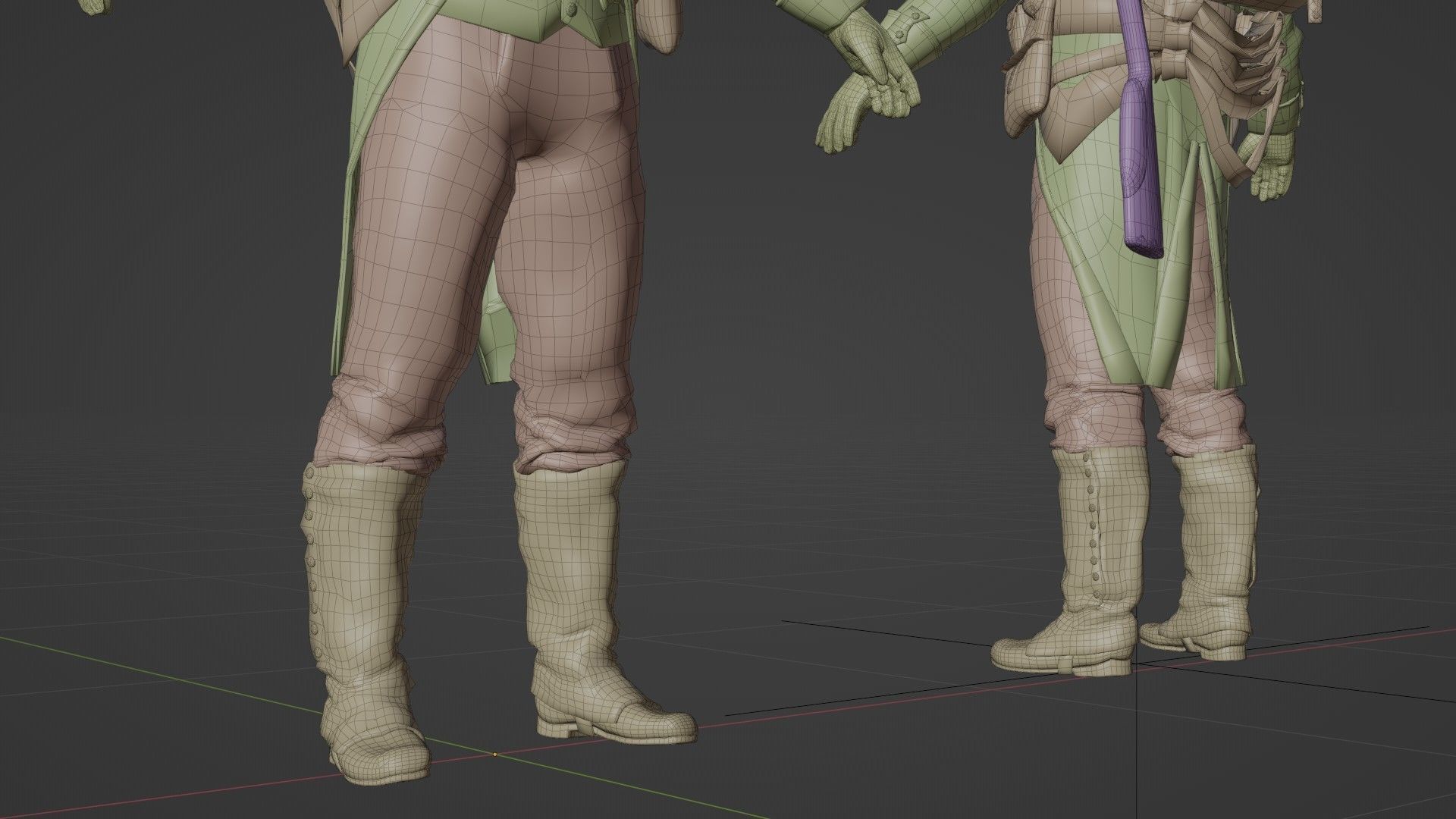 Soldier Napoleon Infantry Rigged Low-poly 3D model_26