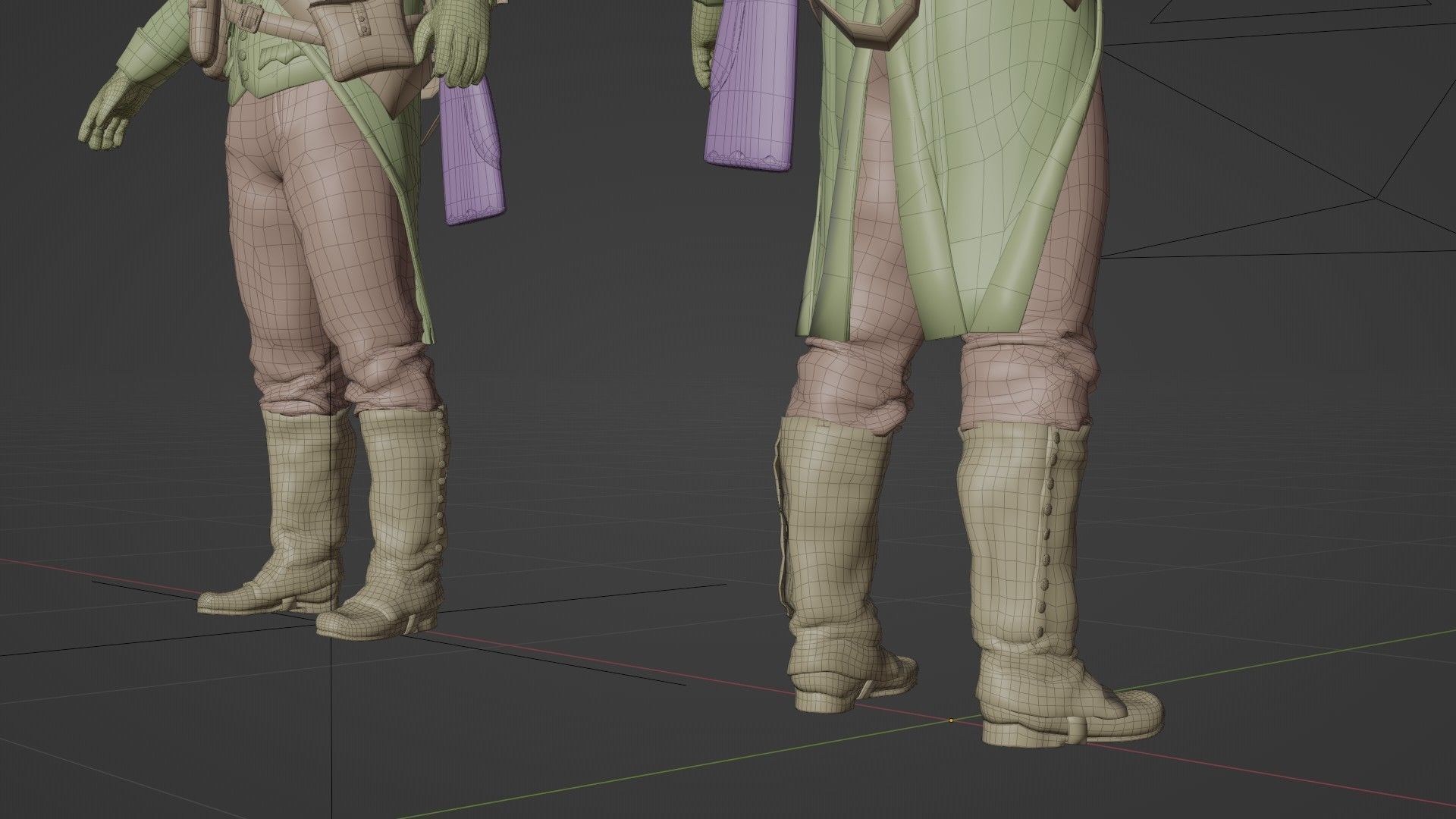 Soldier Napoleon Infantry Rigged Low-poly 3D model_25