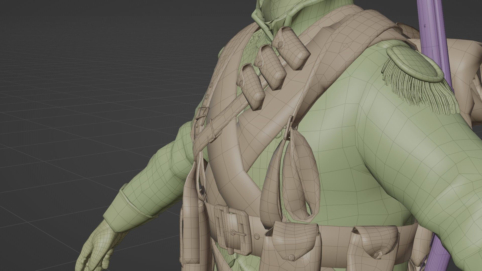 Soldier Napoleon Infantry Rigged Low-poly 3D model_30