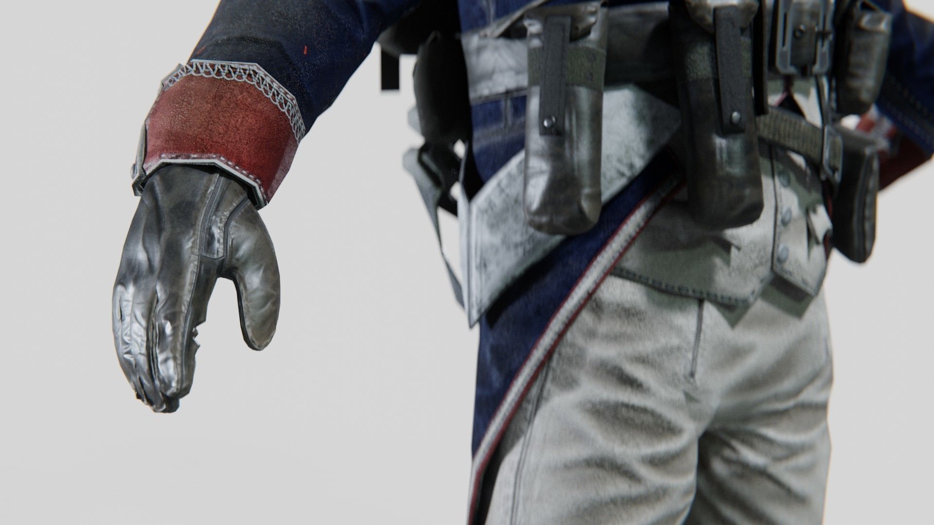 Soldier Napoleon Infantry Rigged Low-poly 3D model_12