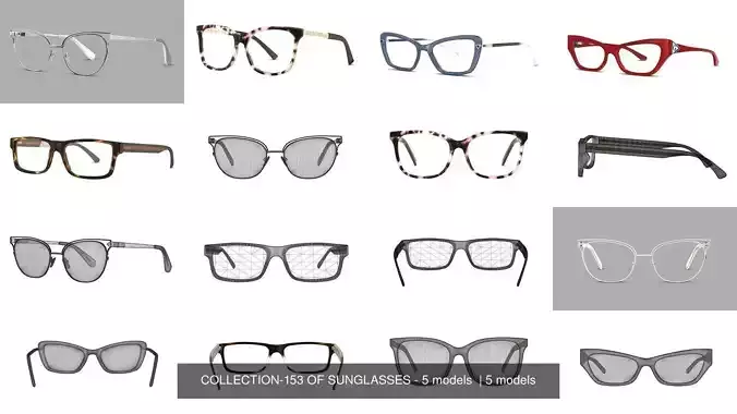 COLLECTION-153 OF SUNGLASSES - 5 models  