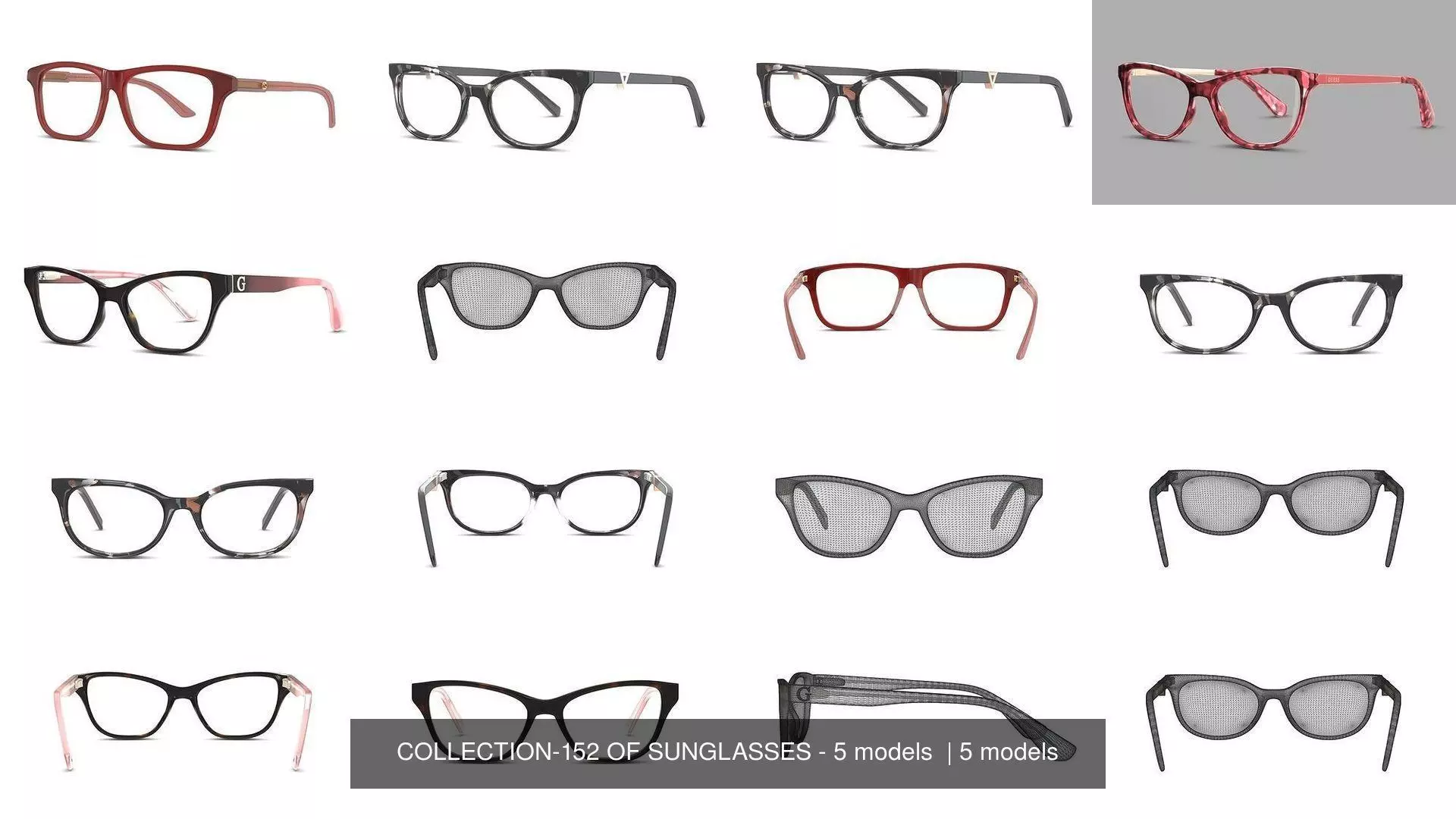 COLLECTION-152 OF SUNGLASSES - 5 models  _0