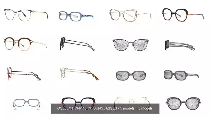 COLLECTION-148 OF SUNGLASSES - 5 models  