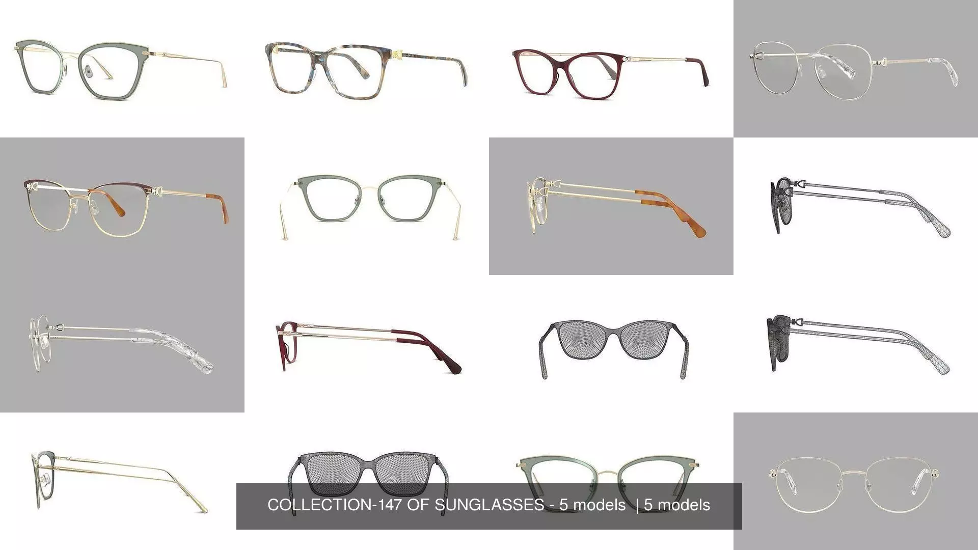 COLLECTION-147 OF SUNGLASSES - 5 models  _0
