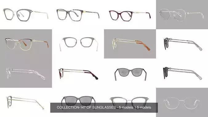 COLLECTION-147 OF SUNGLASSES - 5 models  