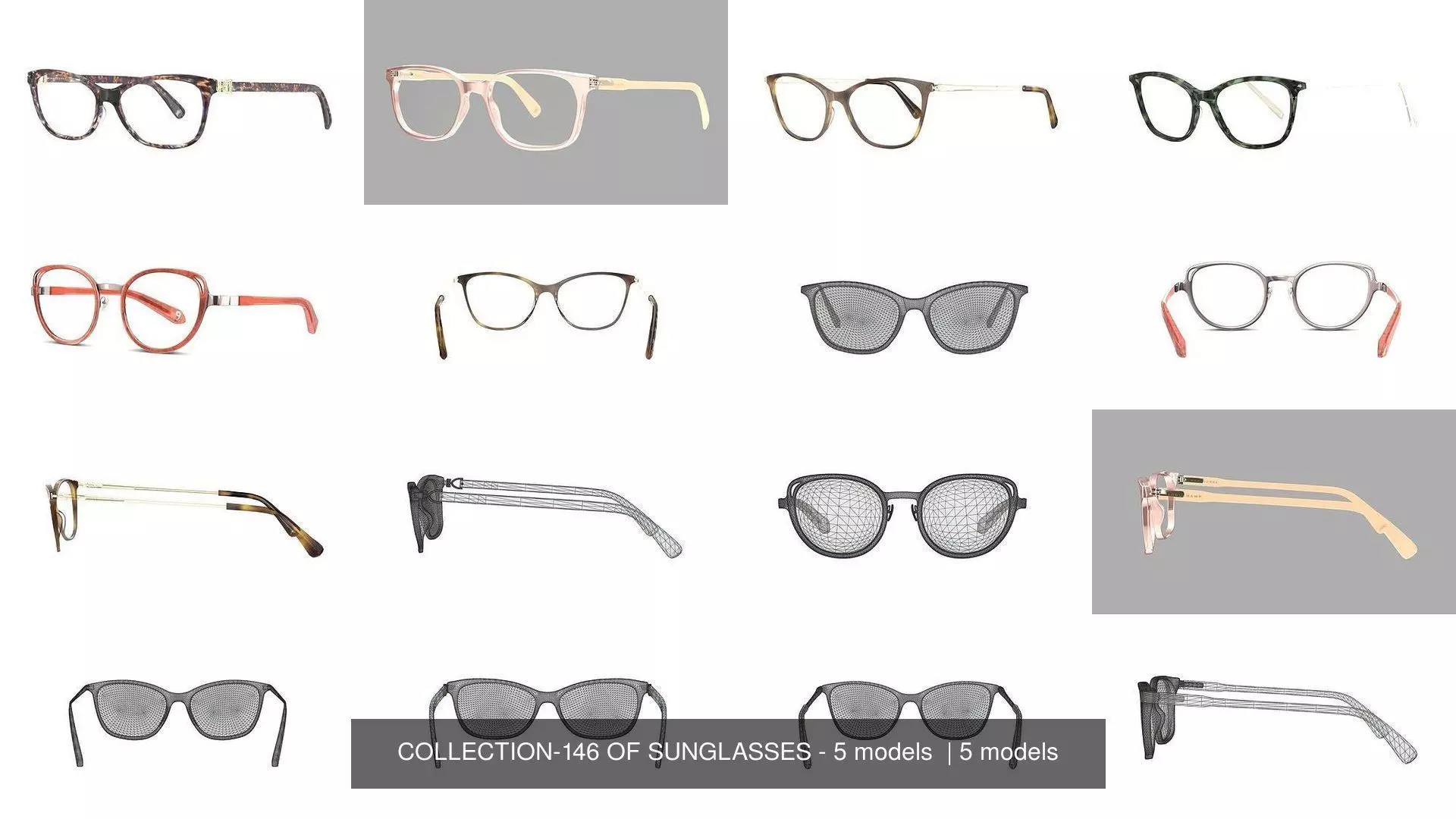 COLLECTION-146 OF SUNGLASSES - 5 models  _0