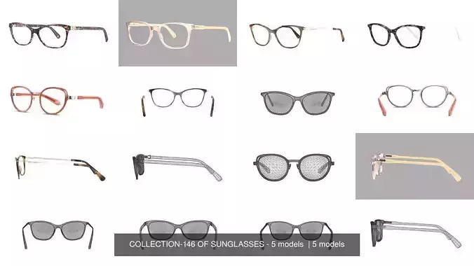 COLLECTION-146 OF SUNGLASSES - 5 models  