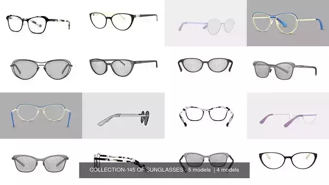 COLLECTION-145 OF SUNGLASSES - 5 models 