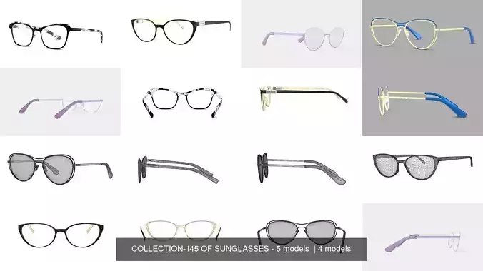 COLLECTION-145 OF SUNGLASSES - 5 models  