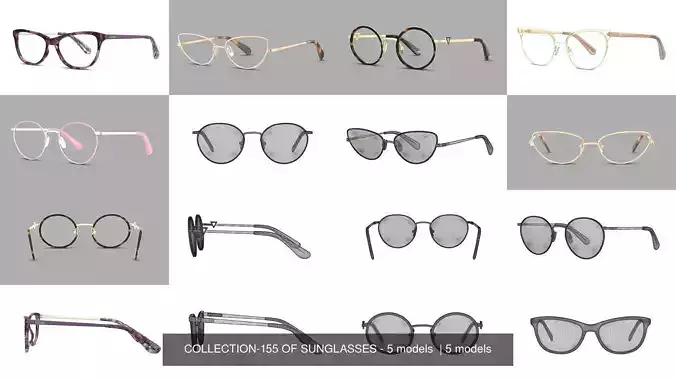 COLLECTION-155 OF SUNGLASSES - 5 models  