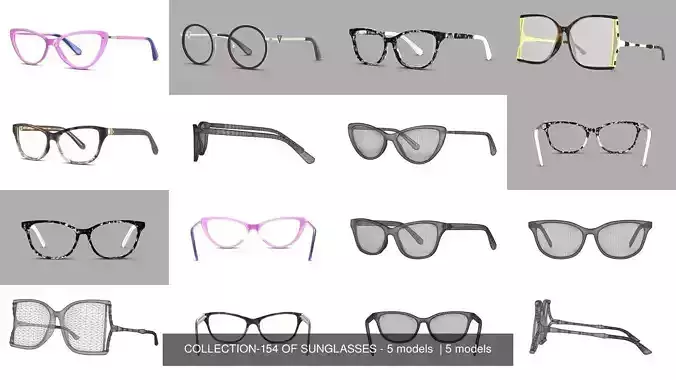COLLECTION-154 OF SUNGLASSES - 5 models  
