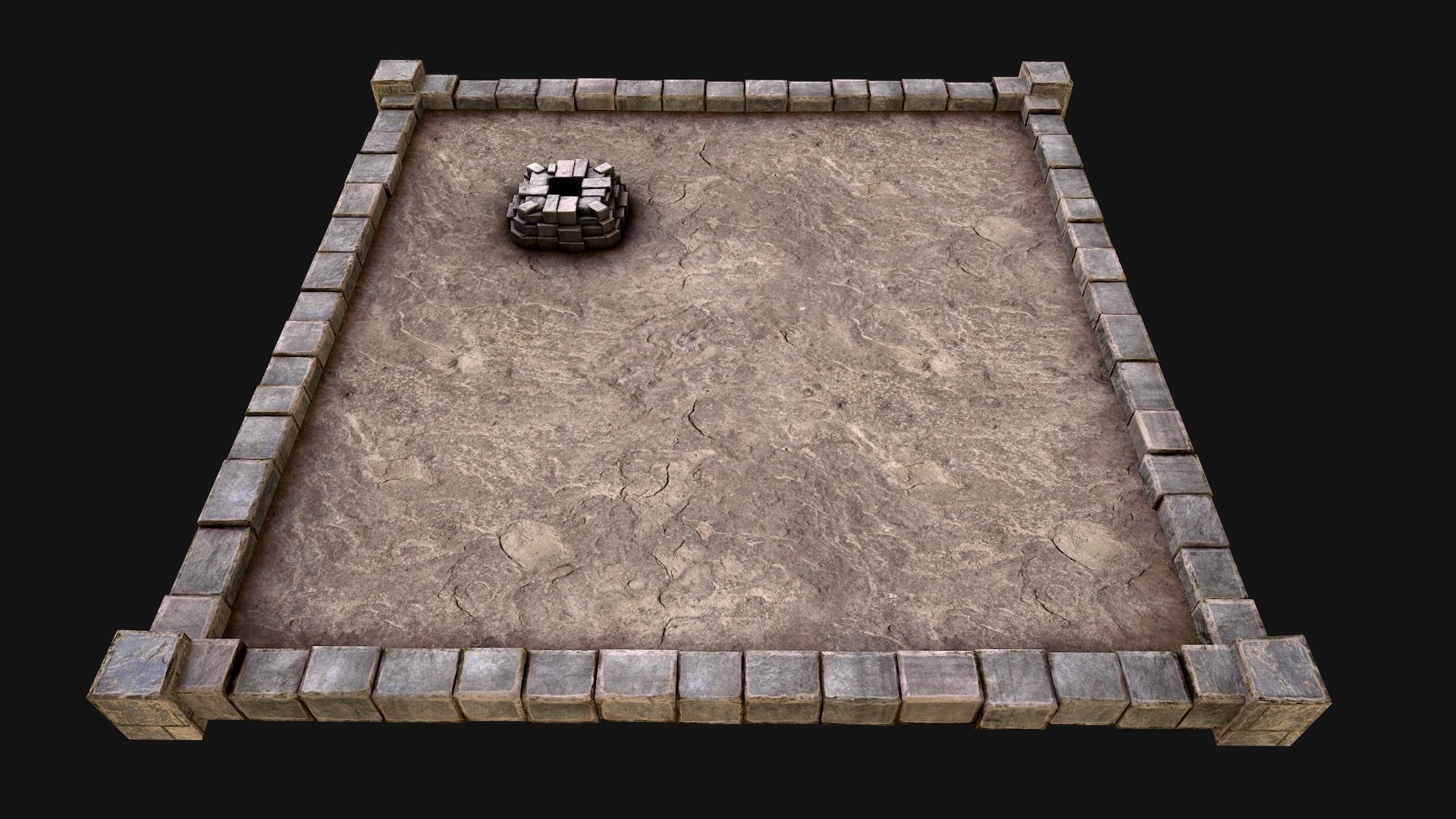 Medieval Chimney Prison Roof Castle Floor Low-poly 3D model_6