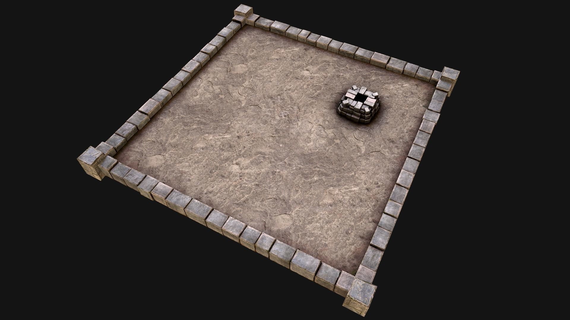 Medieval Chimney Prison Roof Castle Floor Low-poly 3D model_15