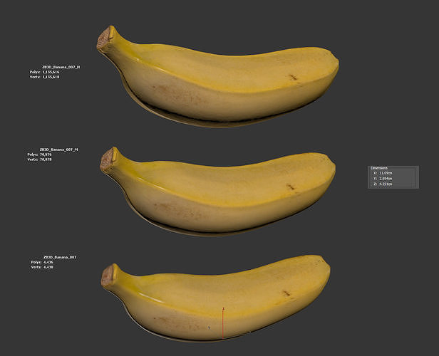 Banana 3D model 6
