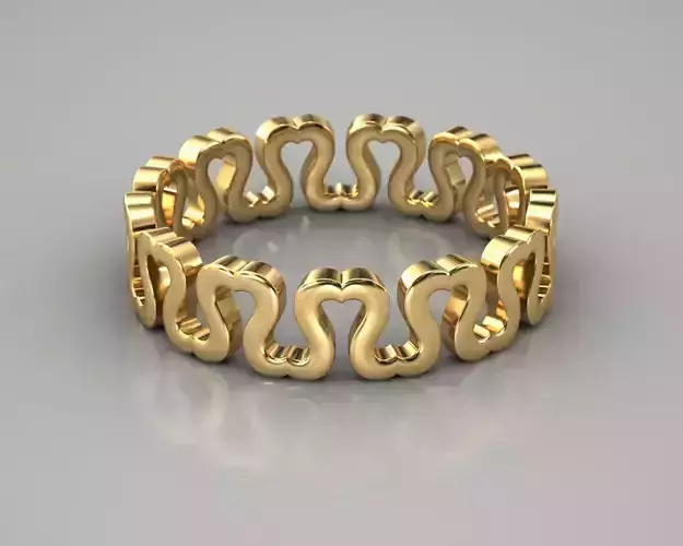 heart ring eternity band