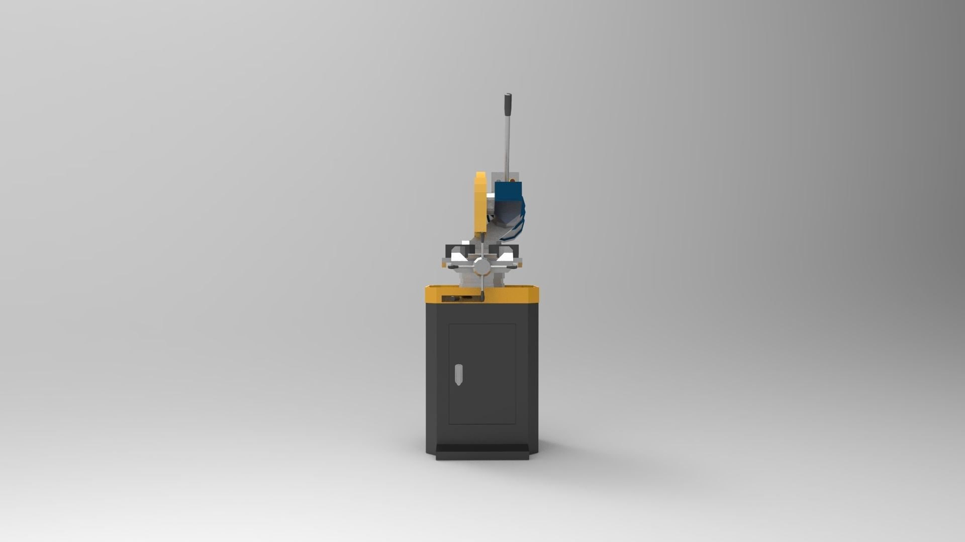 Circular saw machine Low-poly 3D model_2