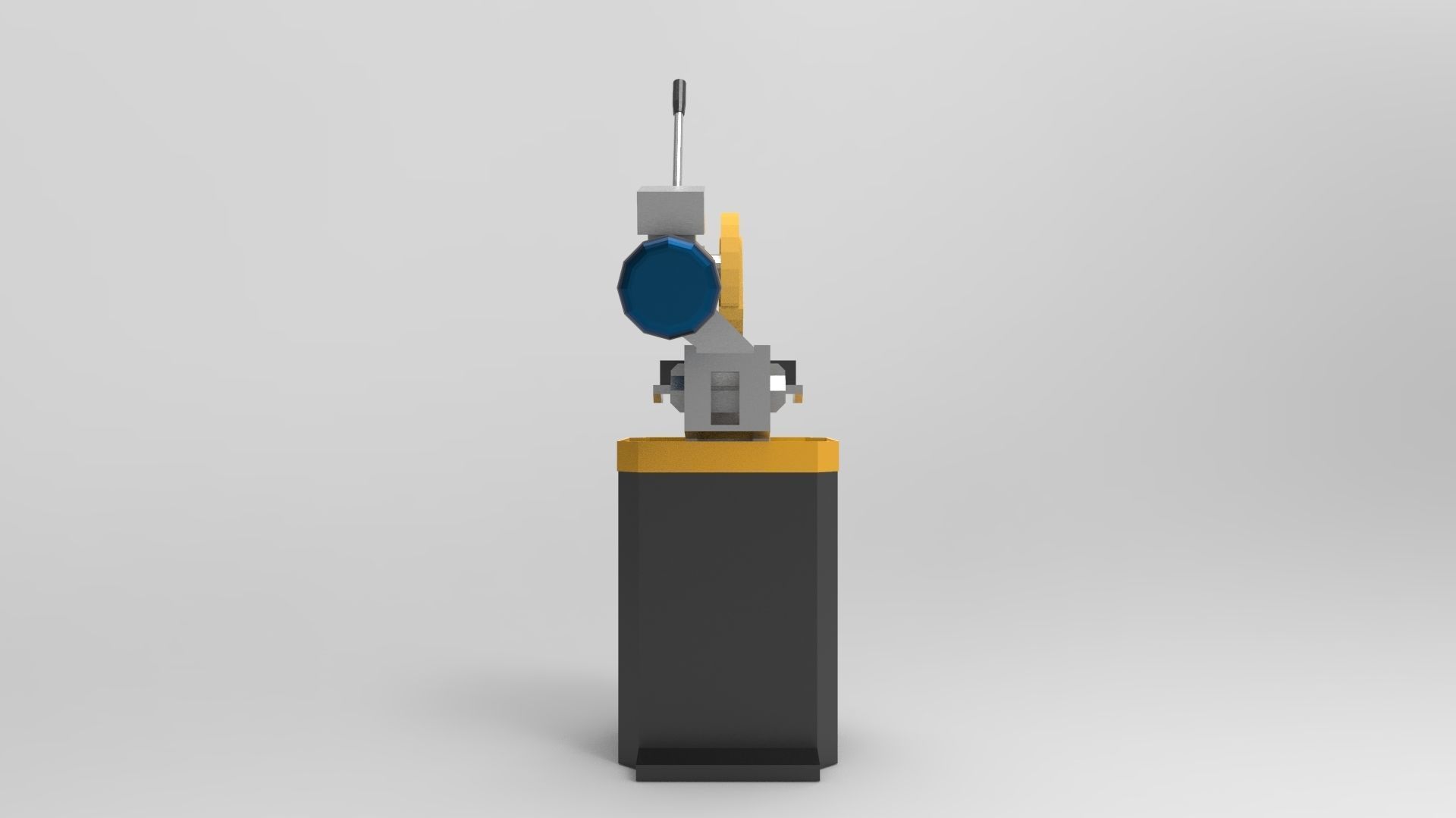 Circular saw machine Low-poly 3D model_3