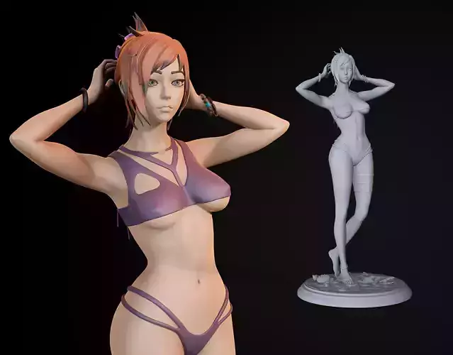 3D Print model - Girl in swimsuit