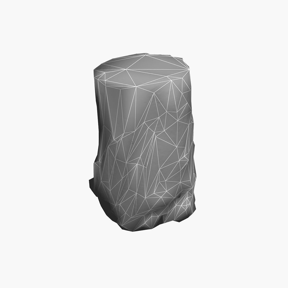 Wood Log Low-poly 3D model_11