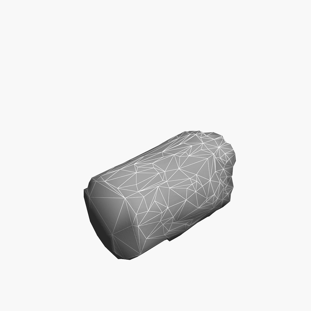 Wood Log Low-poly 3D model_12