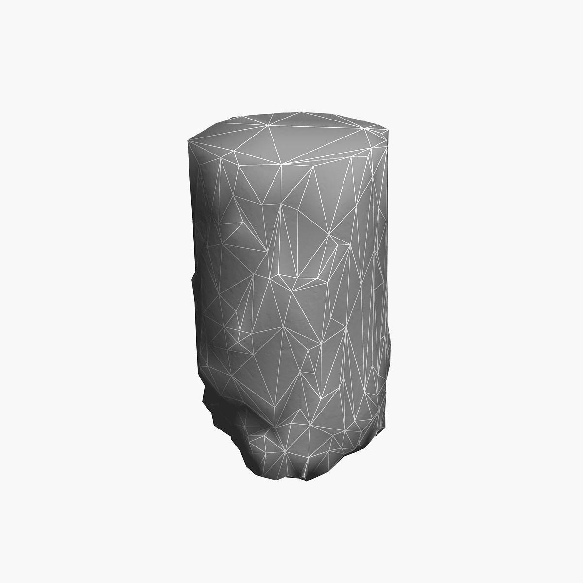 Wood Log Low-poly 3D model_10