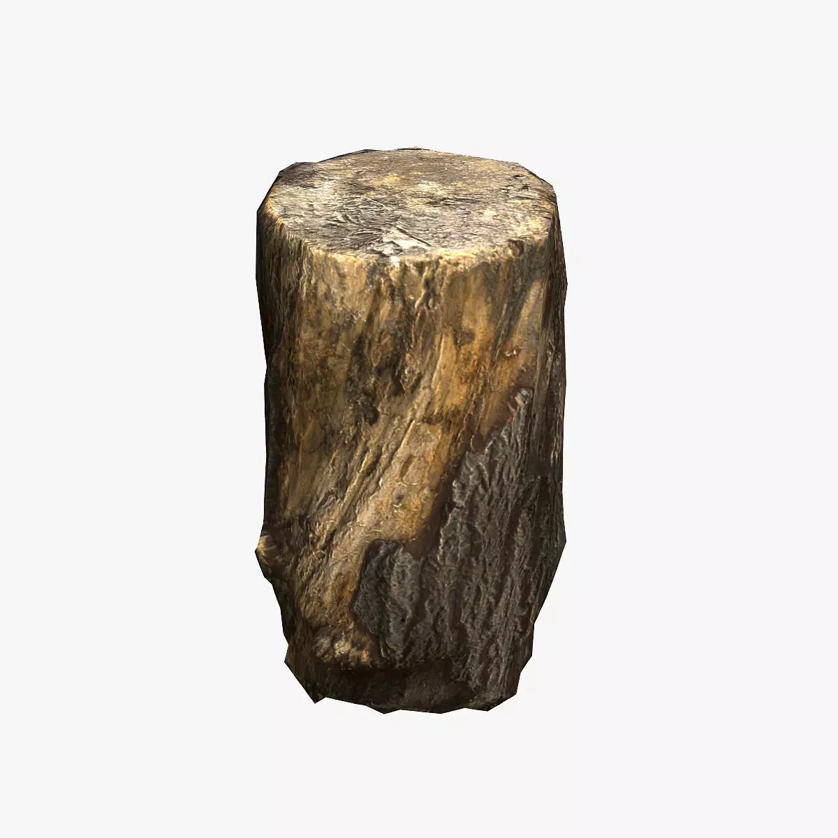 Wood Log Low-poly 3D model_0