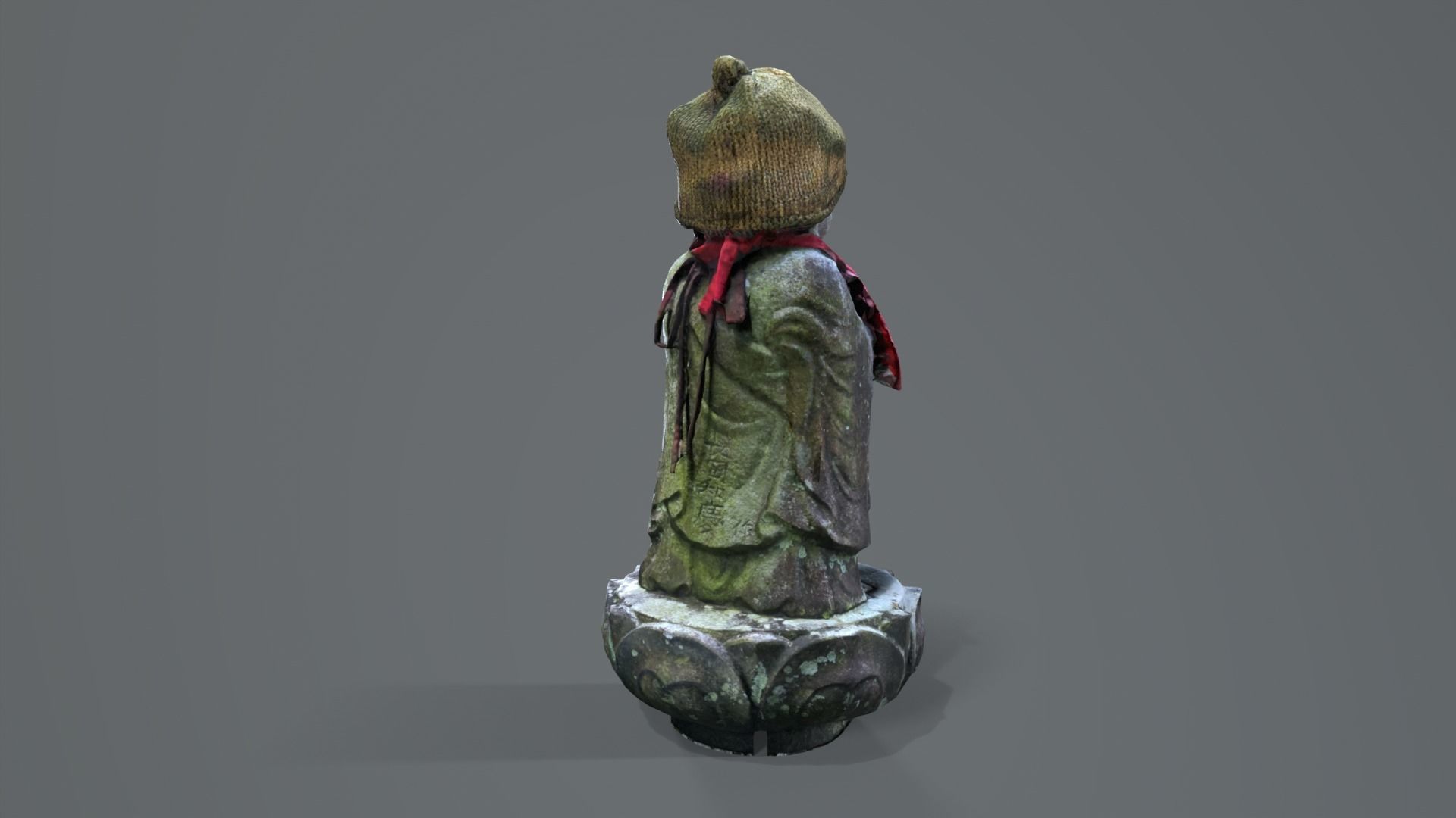 Japanese Jizo Statue Low-poly 3D model_3