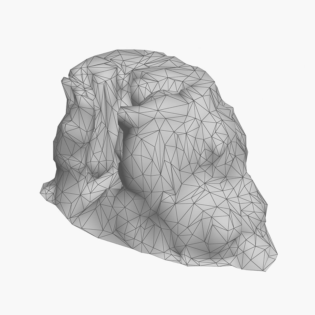 Tree Stump Low-poly 3D model_12