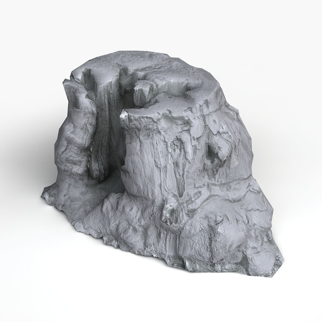 Tree Stump Low-poly 3D model_7