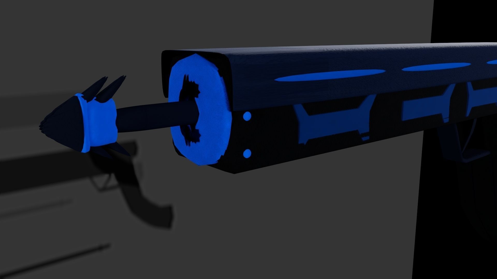 Harpoon Pistol Made in Maya Low-poly 3D model_4