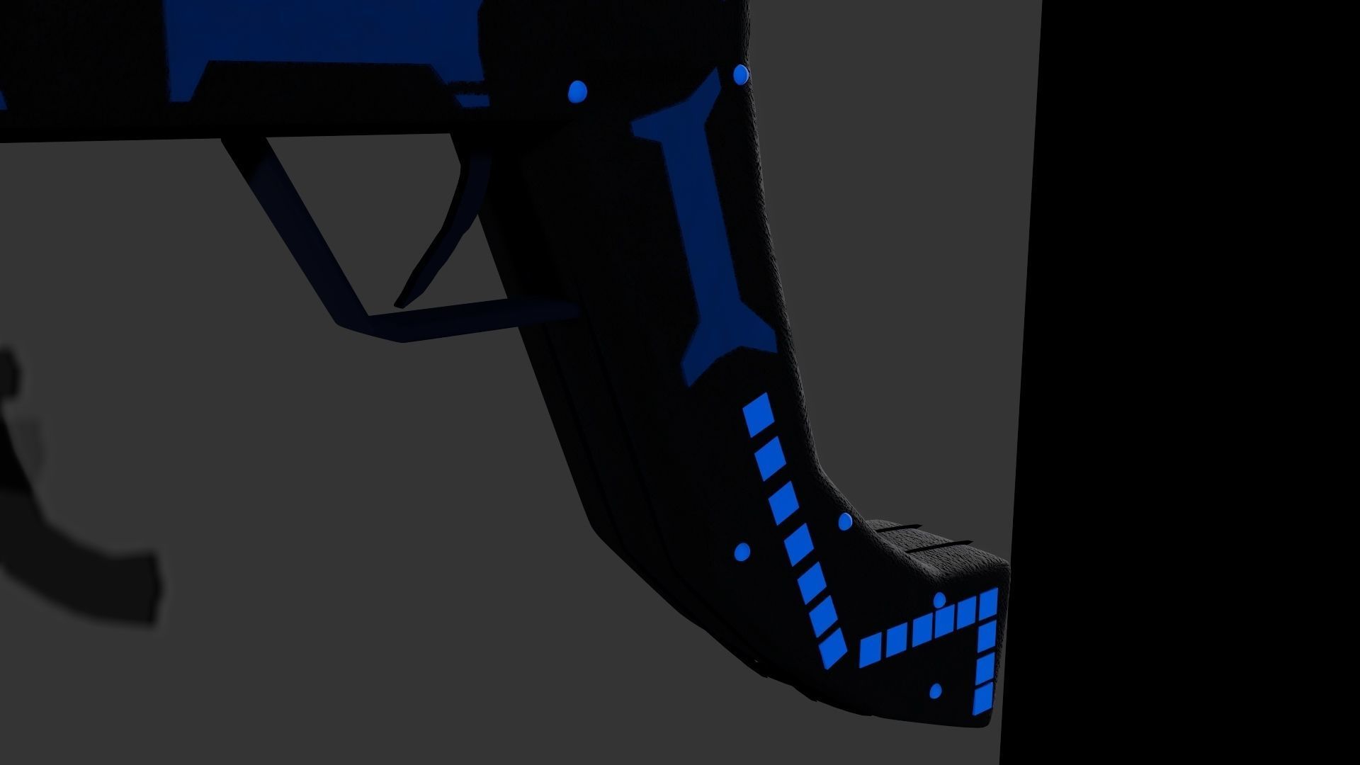 Harpoon Pistol Made in Maya Low-poly 3D model_6