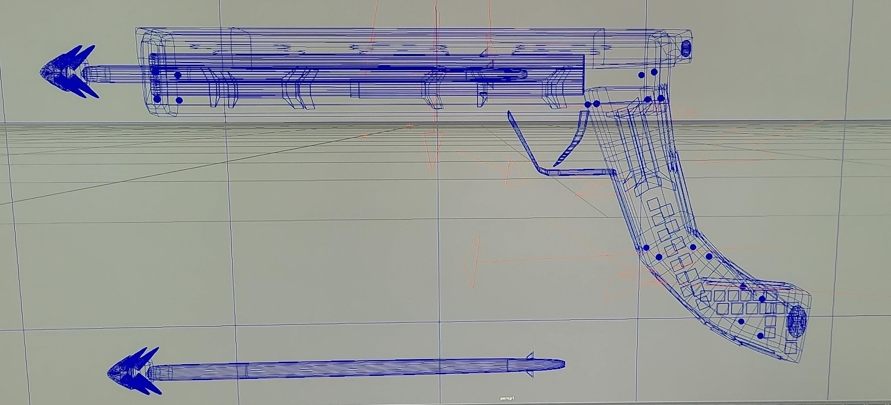 Harpoon Pistol Made in Maya Low-poly 3D model_7