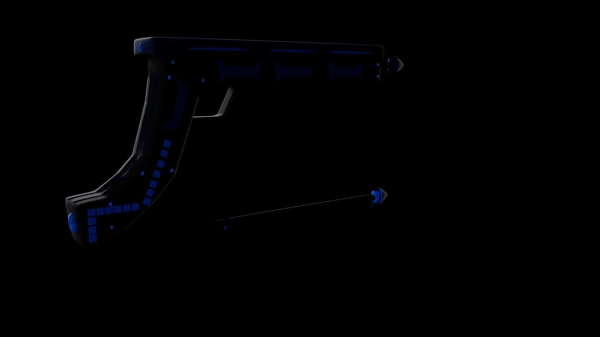 Harpoon Pistol Made in Maya Low-poly 3D model_3