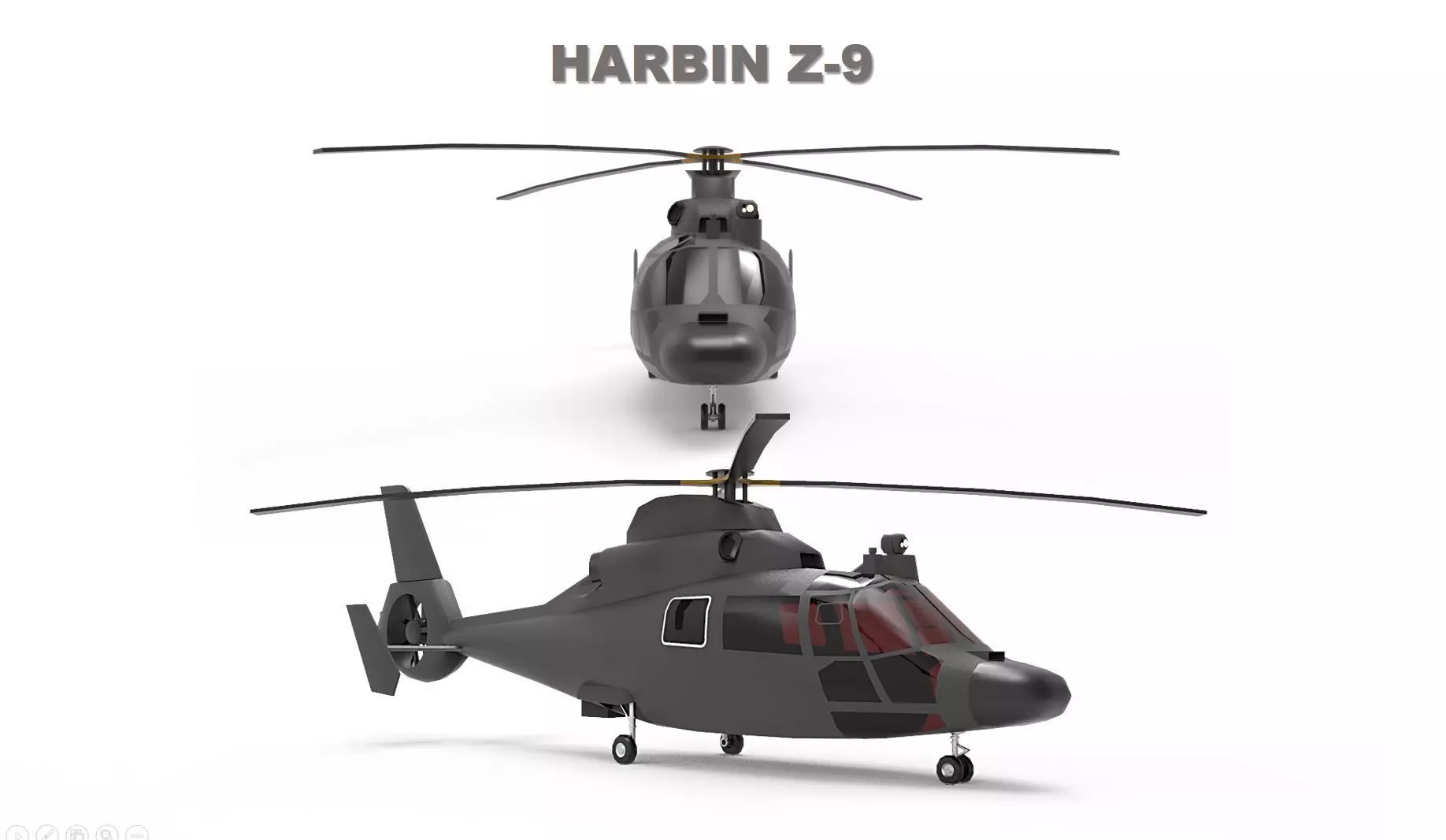 Harbin Z 9 Helicopter 3D model_0