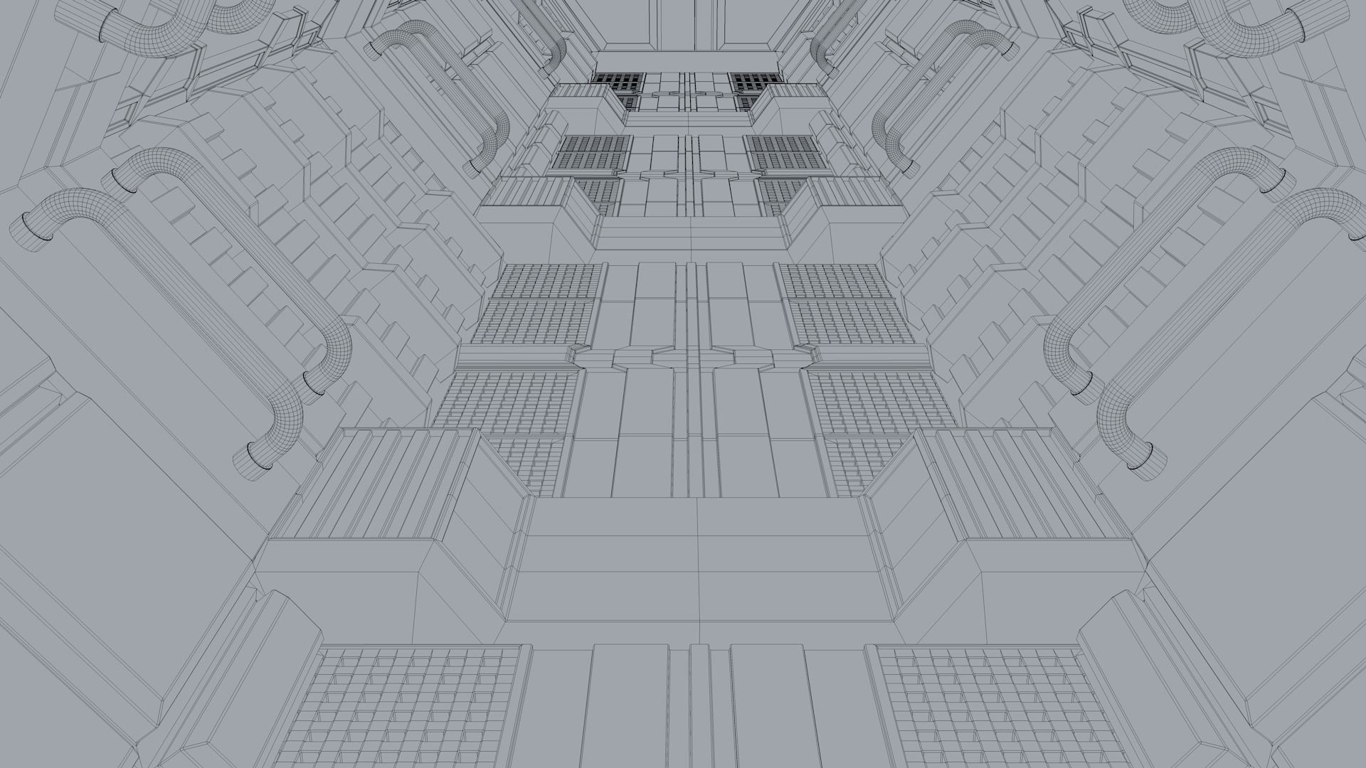 Sci Fi Corridor 3D model_10